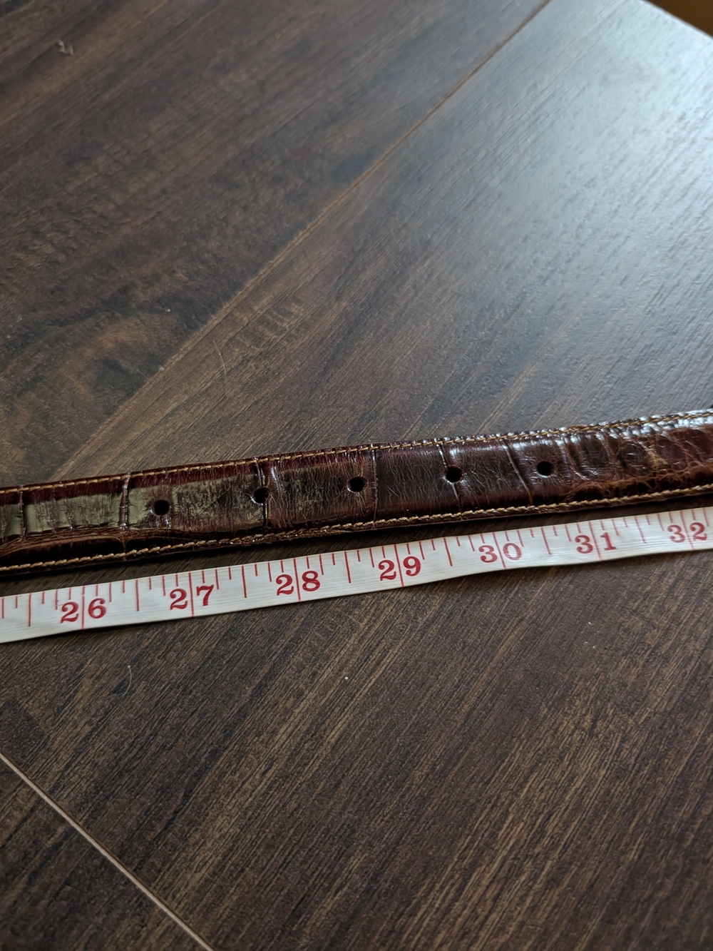 KIESELSTEIN-CORD Chunky 925 Sterling Silver Buckle & Tip Brown Alligator Belt - Picture 16 of 16